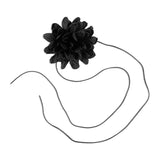 Multicolor Rose Flower Collarbone Chain Halloween Lace-up Necklace