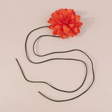 Multicolor Rose Flower Collarbone Chain Halloween Lace-up Necklace