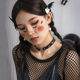 Europe & US Sweet Loving Heart Necklace Halloween Collarbone Sexy Chain