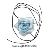 Camellia Necklace Collarbone Chain Wax Rope Choker Wedding Halloween Jewelry