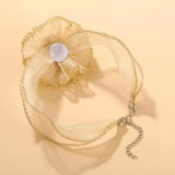 Rose Choker Necklace Flower Chain Women Halloween Party