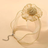 Rose Choker Necklace Flower Chain Women Halloween Party