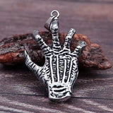 Evil Eye Skull Hand Paw Pendant Necklace Men Women - Halloween Gift