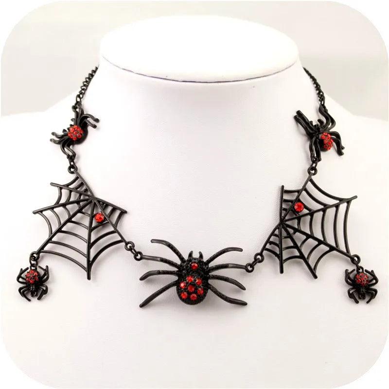Nightmare Before Christmas Spider Web Necklace Choker Women Chain