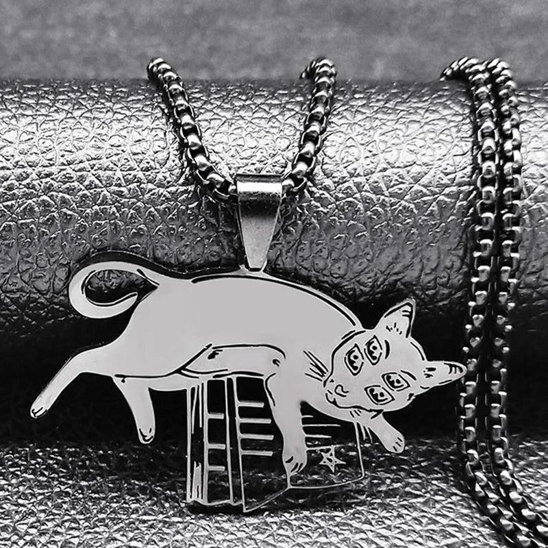 Witchcraft Magic Cat Necklace Halloween Gift Z7033S06