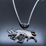 Witchcraft Magic Cat Necklace Halloween Gift Z7033S06