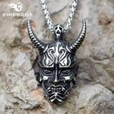 Goth Punk Skull Fangs Necklace Stainless Steel Halloween Cosplay Jewelry