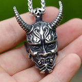 Goth Punk Skull Fangs Necklace Stainless Steel Halloween Cosplay Jewelry