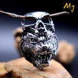 Vintage Wolf Head Necklace Punk Gothic Hip Hop Male Female Party Gift Jewelry