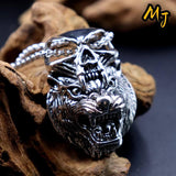 Vintage Wolf Head Necklace Punk Gothic Hip Hop Male Female Party Gift Jewelry