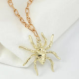 Hip Hop Punk Spider Pendant Necklace for Women Men