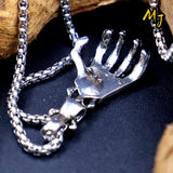 Gothic Devil Skull Head Necklace Pendant Chain Halloween Jewelry Gift