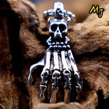 Gothic Devil Skull Head Necklace Pendant Chain Halloween Jewelry Gift