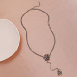 Spider Web Pendant Double Layered Necklace Sweater Chain