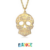 Titanium Steel Mexican Skeleton Unisex Necklace