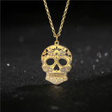 Titanium Steel Mexican Skeleton Unisex Necklace