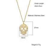 Titanium Steel Mexican Skeleton Unisex Necklace
