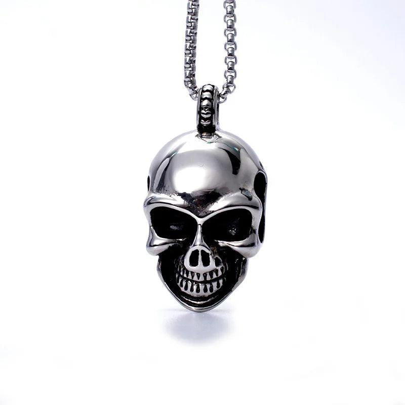 Halloween Skull Necklaces for Men Geometric Stainless Steel Chains Choker