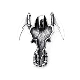 Stainless Steel Grim Reaper Pendant Skull Necklace Men Punk Gothic Jewelry