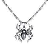 Vintage Spider Insect Punk Rock Pendant Necklace Halloween Gift