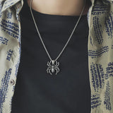 Vintage Spider Insect Punk Rock Pendant Necklace Halloween Gift