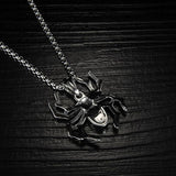 Vintage Spider Insect Punk Rock Pendant Necklace Halloween Gift