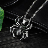 Vintage Spider Insect Punk Rock Pendant Necklace Halloween Gift