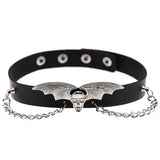 Punk Bat Necklace Choker Kit PU Leather Heart Punk Goth Love Wing Jewelry