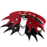 Punk Bat Necklace Choker Kit PU Leather Heart Punk Goth Love Wing Jewelry