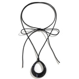 Gothic Oval Pendant Choker Necklace Women Halloween Jewelry