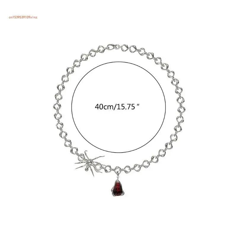 Spiders Necklace Hip Hop Blood Pendant Clavicle Punk Style