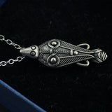 Vintage Viking Insect Pendant Necklace Men Halloween Party Jewelry