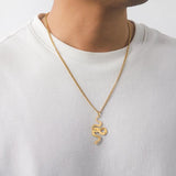 Vintage Snake Animal Necklace Gothic Ouroboros Serpent Pendant