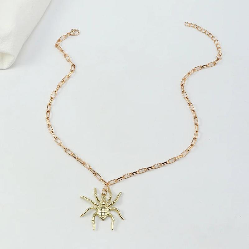 Retro Halloween Spider Necklace For Women