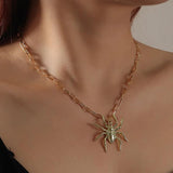 Retro Halloween Spider Necklace For Women