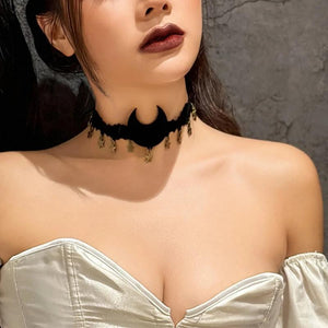 Gothic Lace Choker Necklace For Women Halloween Collar
