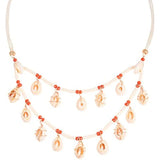 Cowrie Shell Layer Necklace Women Bib Necklace for Beach Costume