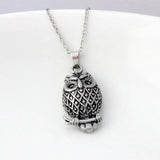 DIY 3D Big Owl Stainless Steel Necklace Gothic Nighthawk Jewelry