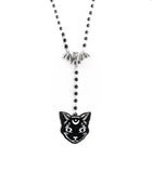 Vintage Gothic Punk Cat Bat Necklace for Man Women