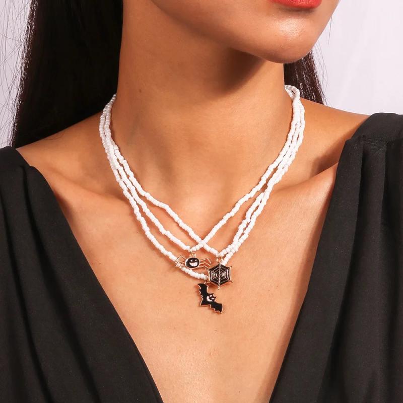 Bohemian Ghost Pendant Necklace for Women