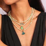 Bohemian Ghost Pendant Necklace for Women