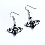 Gothic Punk Bat Enamel Pendant Necklace