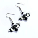 Gothic Punk Bat Enamel Pendant Necklace