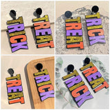 Halloween Earrings Spooky Drop Dangle Asymmetrical Women