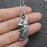 Vintage Alloy Monster Pendant Necklace for Halloween