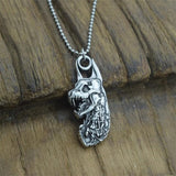 Vintage Alloy Monster Pendant Necklace for Halloween