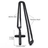 Stainless Steel Cross Pendant Necklace Men Female Prayer