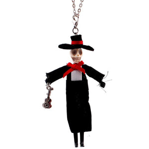 Skull Doll Necklace Halloween Jewelry