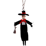 Skull Doll Necklace Halloween Jewelry