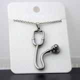 DIY 3D Funny Stethoscope Stainless Steel Custom Necklace